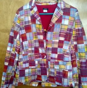 J. Crew Madras Plaid Jacket